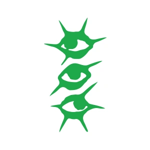 Gözler Araba Sticker 17x17 Cm Yeşil