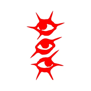 Gözler Araba Sticker 17x17 Cm Kırmızı