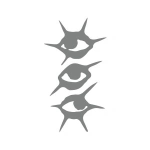 Gözler Araba Sticker 17x17 Cm Gri