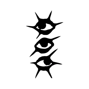 Gözler Araba Sticker 17x17 Cm Siyah