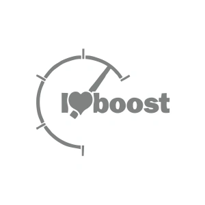 I love Boost Araba Sticker 17x17 Cm Gri