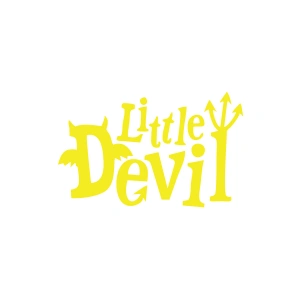 Little Devil Araba Sticker 17x17 Cm Sarı
