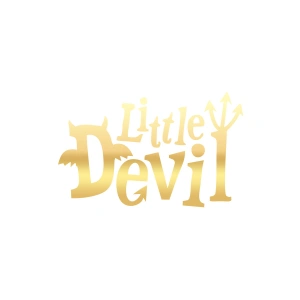 Little Devil Araba Sticker 17x17 Cm Gold