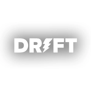 Drift Araba Sticker 17x17 Cm Beyaz