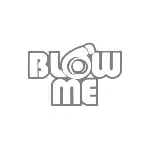 Blow Me Araba Sticker 17x17 Cm Gri