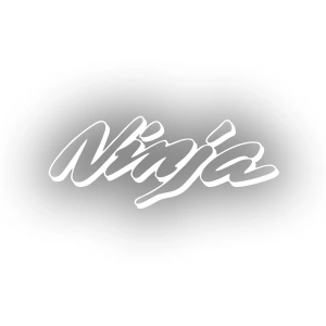 Ninja Araba Sticker 17x17 Cm Beyaz