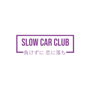 Slow Car Club Araba Sticker 17x17 Cm Mor