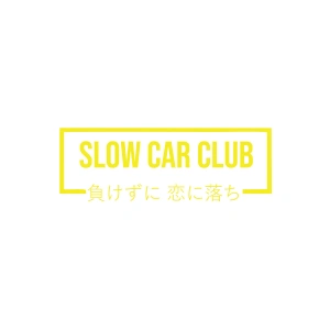 Slow Car Club Araba Sticker 17x17 Cm Sarı