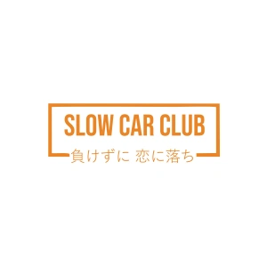 Slow Car Club Araba Sticker 17x17 Cm Turuncu