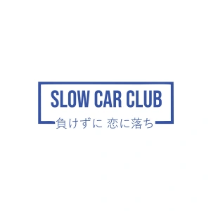 Slow Car Club Araba Sticker 17x17 Cm Mavi