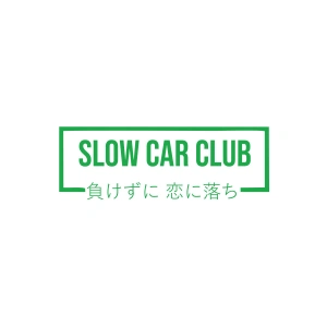 Slow Car Club Araba Sticker 17x17 Cm Yeşil