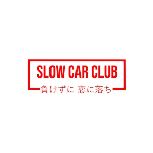 Slow Car Club Araba Sticker 17x17 Cm Kırmızı