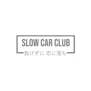 Slow Car Club Araba Sticker 17x17 Cm Gri