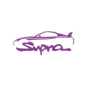 Supra Araba Sticker 17x17 Cm Mor