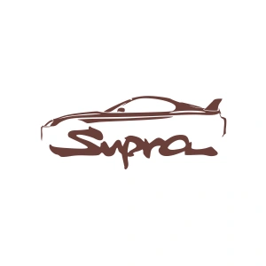 Supra Araba Sticker 17x17 Cm Kahverengi