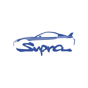 Supra Araba Sticker 17x17 Cm Mavi