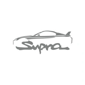 Supra Araba Sticker 17x17 Cm Gri