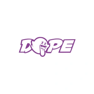 Dope Araba Sticker 17x17 Cm Mor