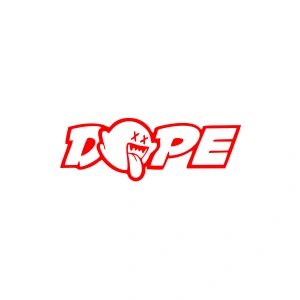 Dope Araba Sticker 17x17 Cm Kırmızı