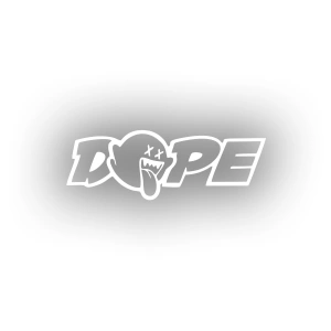 Dope Araba Sticker 17x17 Cm Beyaz