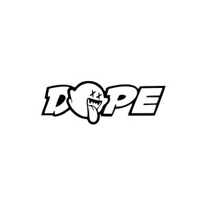 Dope Araba Sticker 17x17 Cm Siyah