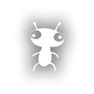 Karınca Araba Sticker 17x17 Cm Beyaz