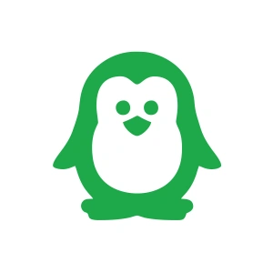 Sevimli Penguen Araba Sticker 17x17 Cm Yeşil