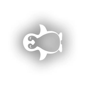 Sevimli Penguen Araba Sticker 17x17 Cm Beyaz