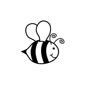 Sevimli Arı Araba Sticker 17x17 Cm Siyah