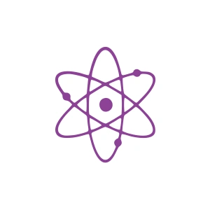 Atom Araba Sticker 17x17 Cm Mor