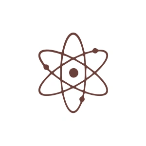 Atom Araba Sticker 17x17 Cm Kahverengi