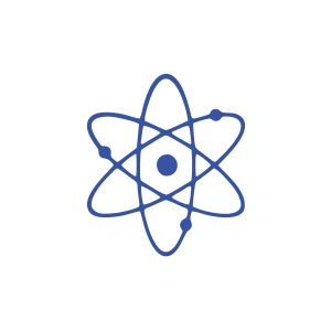 Atom Araba Sticker 17x17 Cm Mavi