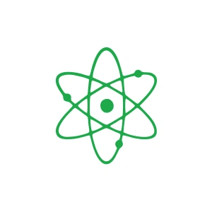 Atom Araba Sticker 17x17 Cm Yeşil