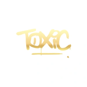 Toxic Araba Sticker 17x17 Cm Gold