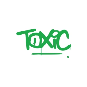 Toxic Araba Sticker 17x17 Cm Yeşil