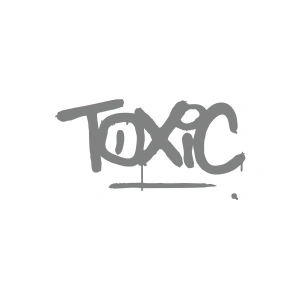 Toxic Araba Sticker 17x17 Cm Gri