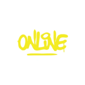 Online Araba Sticker 17x17 Cm Sarı