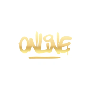 Online Araba Sticker 17x17 Cm Gold