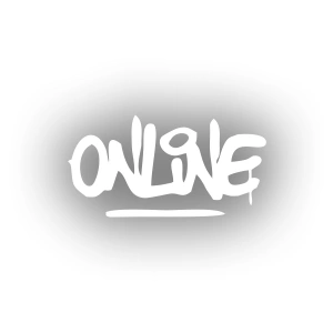 Online Araba Sticker 17x17 Cm Beyaz