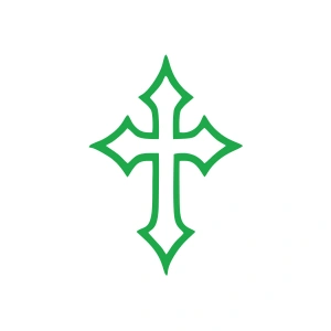 Haç İşareti Araba Sticker 17x17 Cm Yeşil