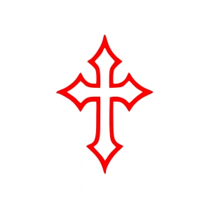 Haç İşareti Araba Sticker 17x17 Cm Kırmızı