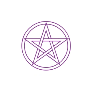 Pentagram Araba Sticker 17x17 Cm Mor