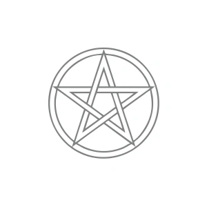 Pentagram Araba Sticker 17x17 Cm Gri