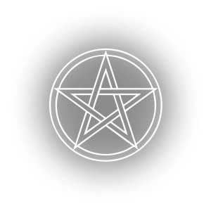 Pentagram Araba Sticker 17x17 Cm Beyaz