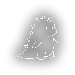 Sevimli Dino Araba Sticker 17x17 Cm Beyaz