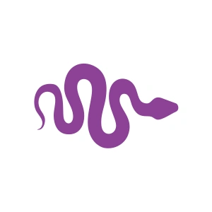 Yılan Araba Sticker 17x17 Cm Mor