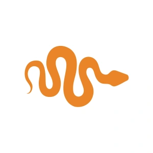 Yılan Araba Sticker 17x17 Cm Turuncu