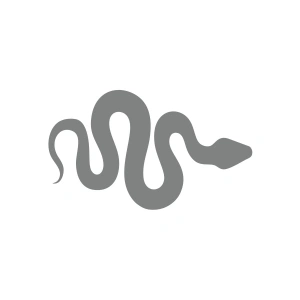 Yılan Araba Sticker 17x17 Cm Gri