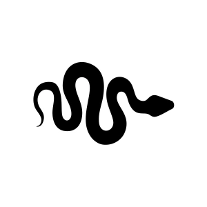 Yılan Araba Sticker 17x17 Cm Siyah