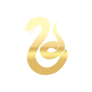 Yılan Araba Sticker 17x17 Cm Gold